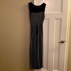 Striped, long summer dress